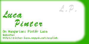 luca pinter business card